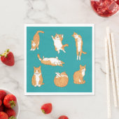 Orange Cats Funny Serviette (Beispiel)