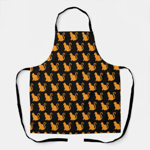 Orange Cats Pattern Schürze