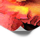 Orange Cattleya Orchid Poster (Ecke)