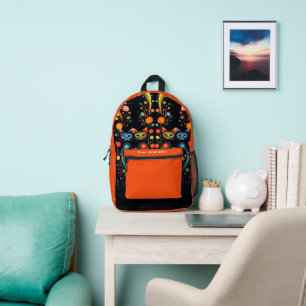 Orange Caturday Bedruckter Rucksack