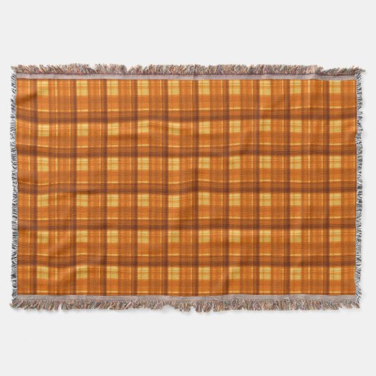 Orange Checked Tartan Print, Decke (Vorderseite)