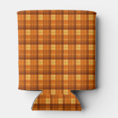 Orange Checked Tartan Print, Dosenkühler (Rückseite)