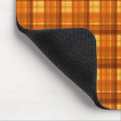 Orange Checked Tartan Print, Mousepad (Ecke)