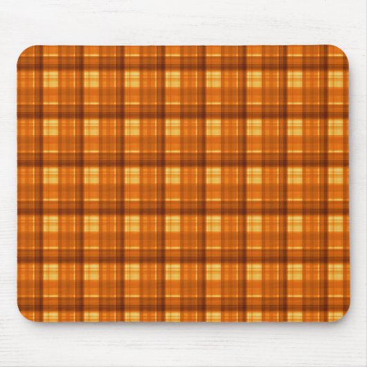 Orange Checked Tartan Print, Mousepad (Vorne)
