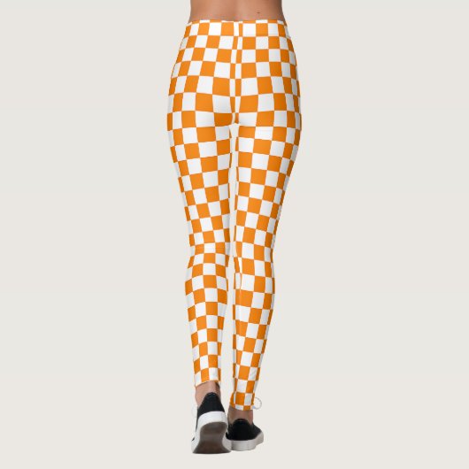 Orange Checkerboard Leggings (Rückseite)