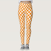 Orange Checkerboard Leggings (Vorderseite)