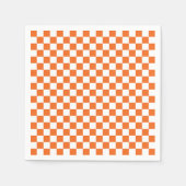 Orange Checkerboard Serviette (Vorderseite)