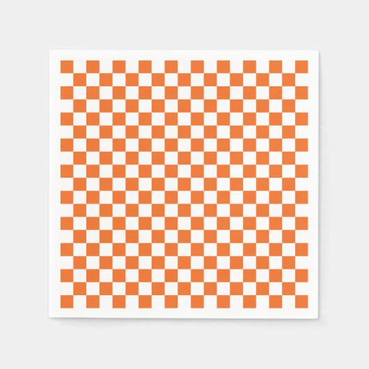 Orange Checkerboard Serviette (Vorderseite)