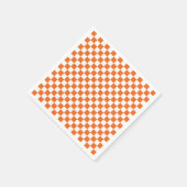 Orange Checkerboard Serviette (Ecke)