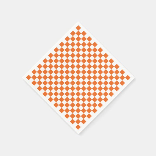 Orange Checkerboard Serviette (Ecke)