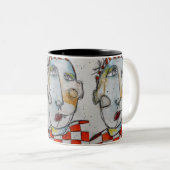 Orange Checkered 11oz Tasse (VorderseiteRechts)