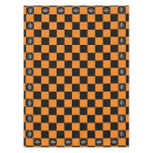 Orange Checkered Business Logo Work Event / Party Tischdecke (Vorderseite)