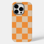 Orange Checkered Gingham Pattern Case-Mate iPhone Hülle (Rückseite)