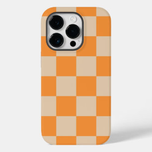 Orange Checkered Gingham Pattern Case-Mate iPhone 14 Pro Hülle
