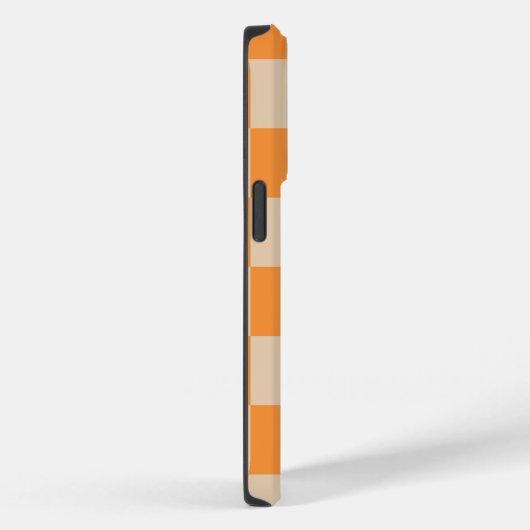 Orange Checkered Gingham Pattern Case-Mate iPhone Hülle (Rückseite / Rechts)