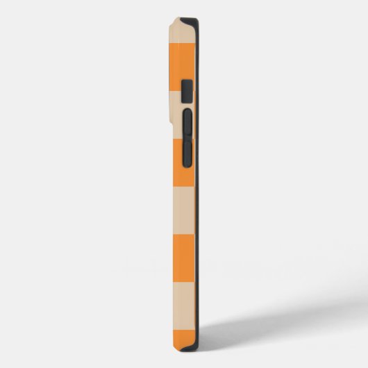 Orange Checkered Gingham Pattern Case-Mate iPhone Hülle (Rückseite / Links)