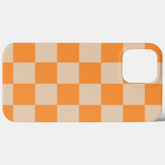 Orange Checkered Gingham Pattern Case-Mate iPhone Hülle (Rückseite (Horizontal))