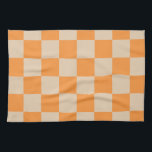 Orange Checkered Gingham Pattern Geschirrtuch<br><div class="desc">Orange Checkered Gingham Pattern</div>