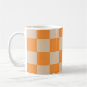 Orange Checkered Gingham Pattern Kaffeetasse (Links)