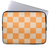 Orange Checkered Gingham Pattern Laptopschutzhülle (Vorderseite)