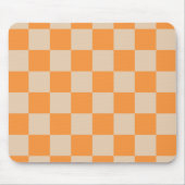 Orange Checkered Gingham Pattern Mousepad (Vorne)