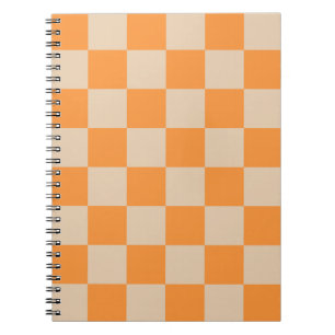 Orange Checkered Gingham Pattern Notizblock