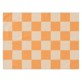 Orange Checkered Gingham Pattern Tischdecke (Vorderseite (Horizontal))