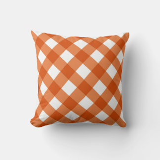 Orange Checkered Kissen