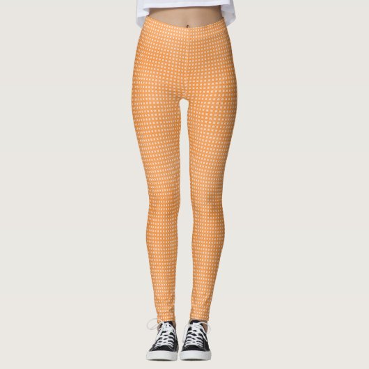 Orange Checkered Leggings (Vorderseite)