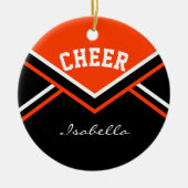 Orange Cheer 2 für einen Cheerleader 📣 💖 Keramik Ornament (Vorne)