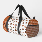Orange Cheer Hearts, Pom Poms, Megaphon Duffle Bag (Rechte Ecke)