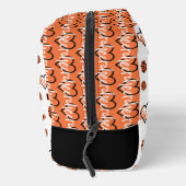 Orange Cheer Hearts, Pom Poms, Megaphone Muster Waschbeutel (Rechts)