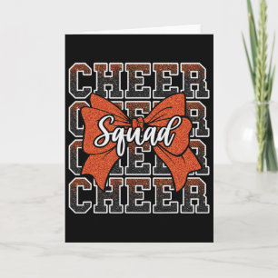 Orange Cheer Squad Lustiges Sport Cheerleader Jube Karte