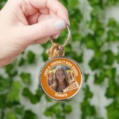 Orange Cheerleader Foto High School Spirit Schlüsselanhänger (Hand)