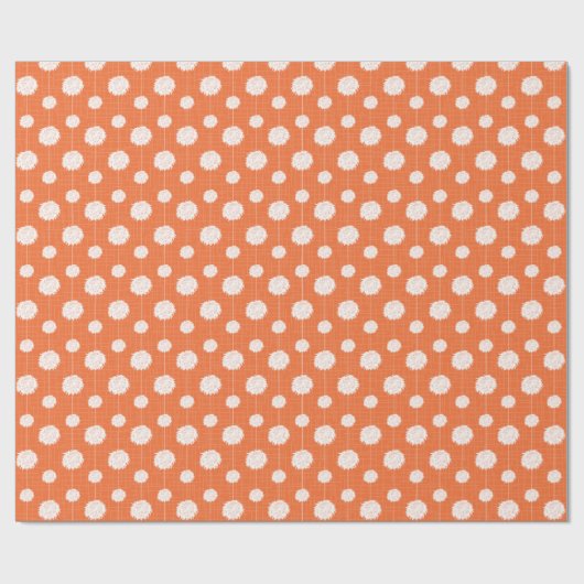 Orange Cheerleader Pom Pom Pattern Geschenkpapier (Flach)