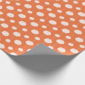 Orange Cheerleader Pom Pom Pattern Geschenkpapier (Ecke)