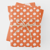 Orange Cheerleader Pom Pom Pattern Geschenkpapier Set (Beispiel)
