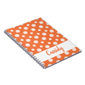Orange Cheerleader Pom Pom Pattern Notizblock (Rechte Seite)