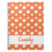 Orange Cheerleader Pom Pom Pattern Notizblock (Vorderseite)