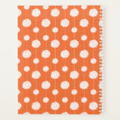 Orange Cheerleader Pom Pom Pattern Planer (Rückseite)