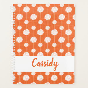 Orange Cheerleader Pom Pom Pattern Planer