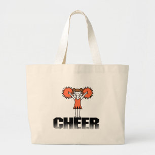 Orange Cheerleading T - Shirts und Geschenke Jumbo Stoffbeutel