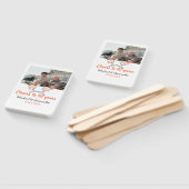 Orange cheers to 60 years anniversary wedding fächer (Non-assembled)