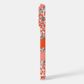 Orange Cheetah Print iPhone Hülle (Linke Seite)