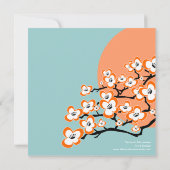 Orange Cherry Blossom Bridal Dusche Einladung (Rückseite)