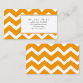 Orange Chevrons Calling Cards Telefonnummerkarte (Vorne/Hinten)