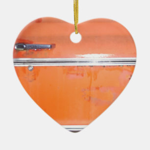 Orange Chevy Truck Door Keramik Ornament