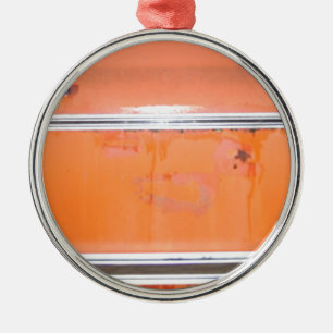 Orange Chevy Truck Door Silbernes Ornament