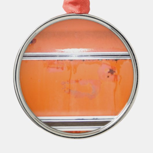 Orange Chevy Truck Door Silbernes Ornament (Vorne)