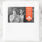 Orange Chic Blühe Banner Save the Date Sticker (Tasche)